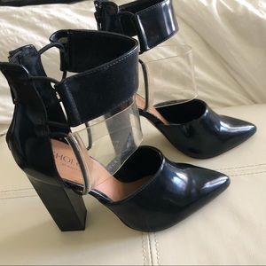 RARE clear plastic nastygal heels